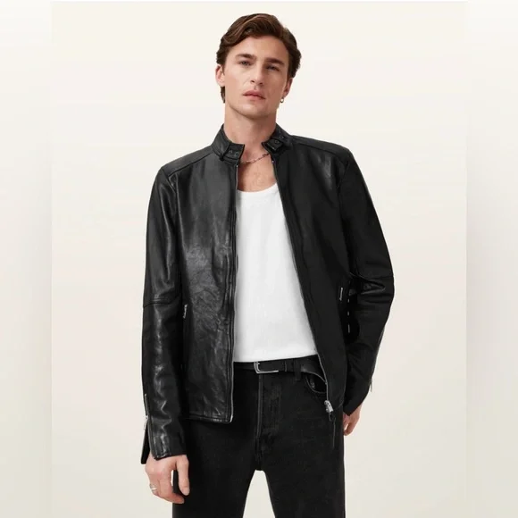 All Saints Black Leather Jacket